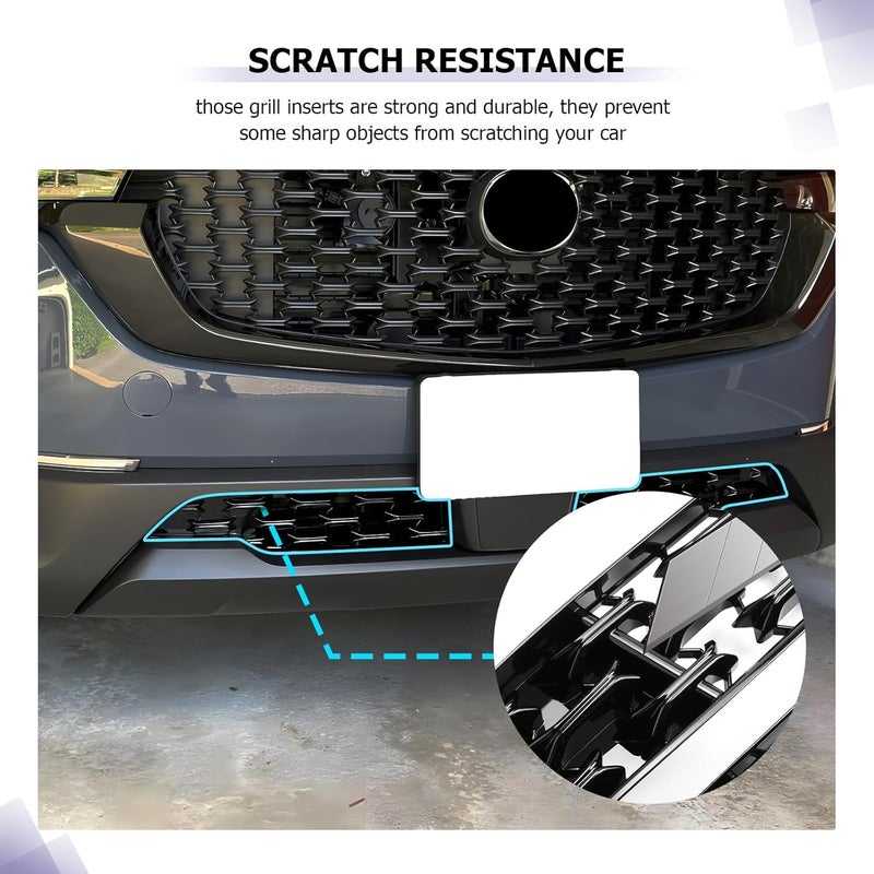 LUWU Front Grill Mesh Compatible With 2023 2024 2025 2026 Mazda CX-50 Front Mesh Grill Inserts Trims Front Mesh Grille Cover Guard for 2026 2025 Mazda CX50 Car Exterior Accessories ABS Material, 2PCS - Image 5